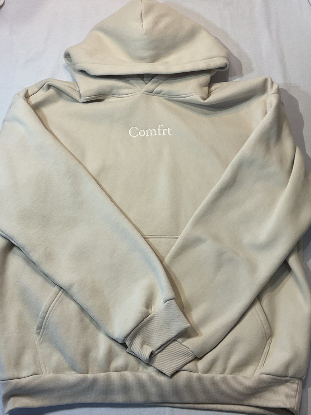 Comfrt Signature Tan/Cream Wieghted Long Sleeve Hoodie 2XL Comfy Everyday